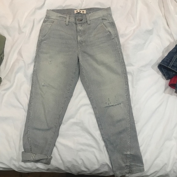 AMO Denim - AMO Pin Striped Denim Pants